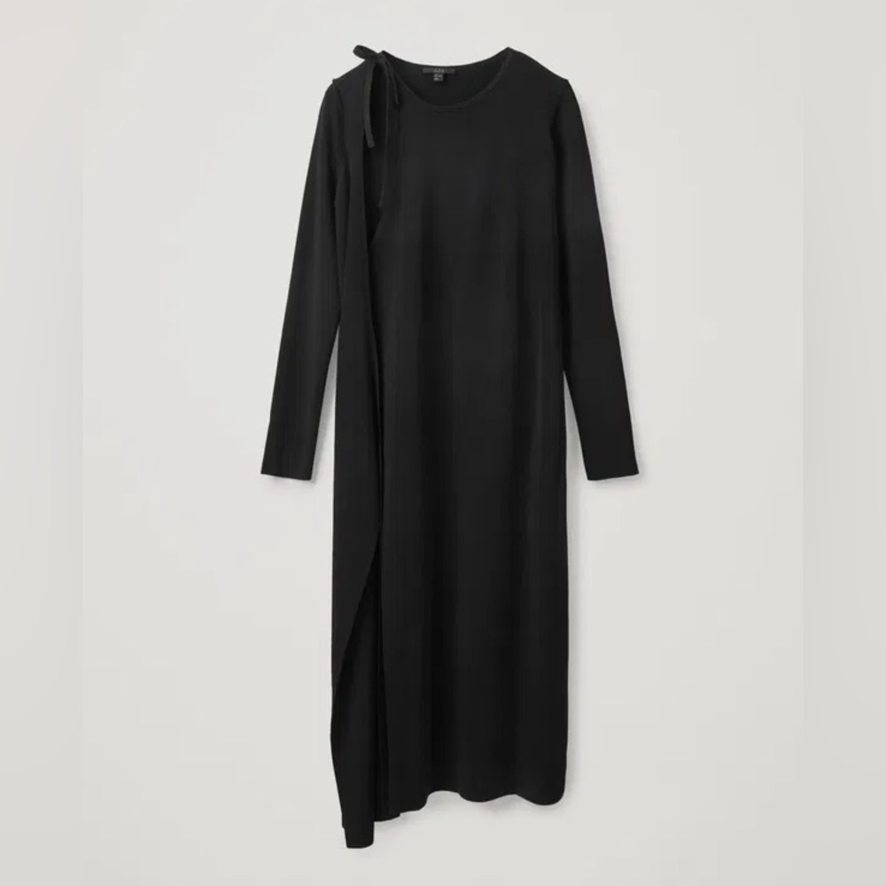 COS Asymmetric Knitted Wrap Dress